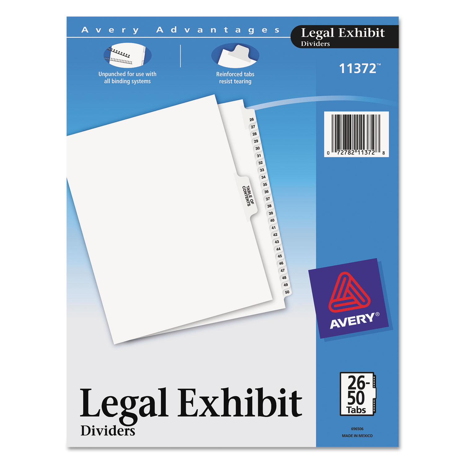 AVE11372 Avery AveryStyle Legal Exhibit Side Tab Divider Zuma