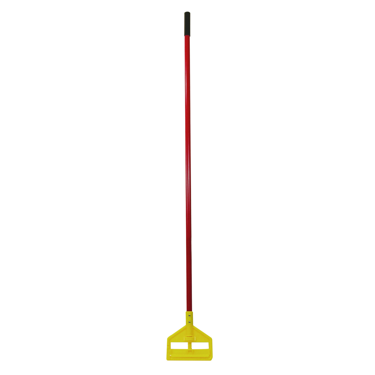 Invader Fiberglass SideGate WetMop Handle, 60", Red/Yellow SafetyChix