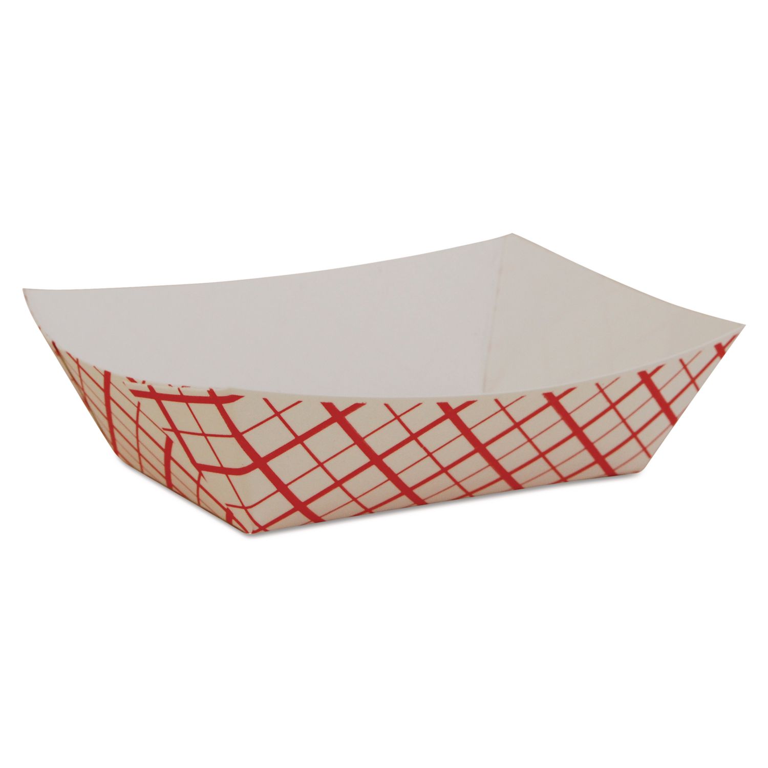 Paper Food Baskets, 0.5 lb Capacity, 4.58 x 3.2 x 1.25, Red/White