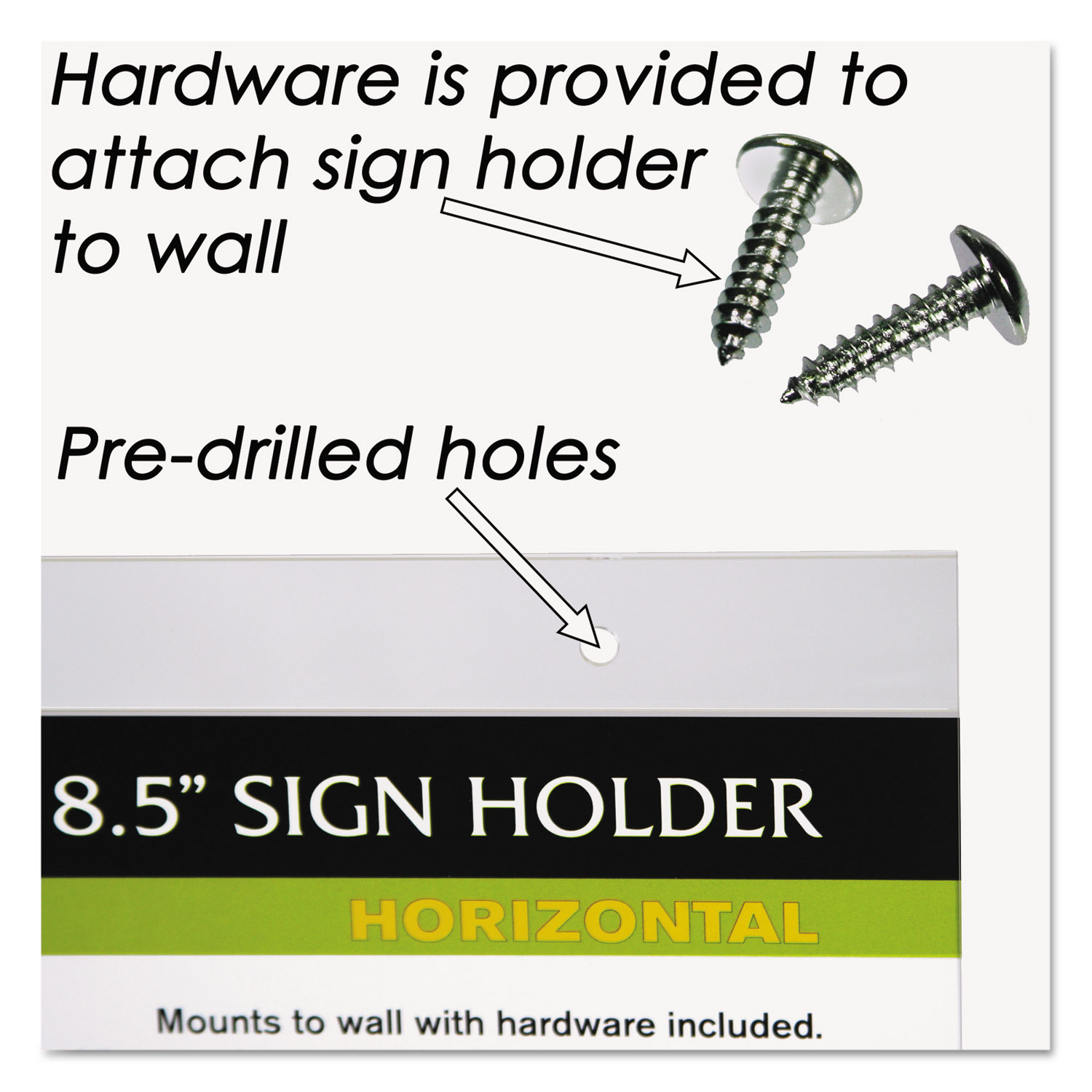 Clear Plastic Sign Holder, Wall Mount, 11 X 8.5 Reparto