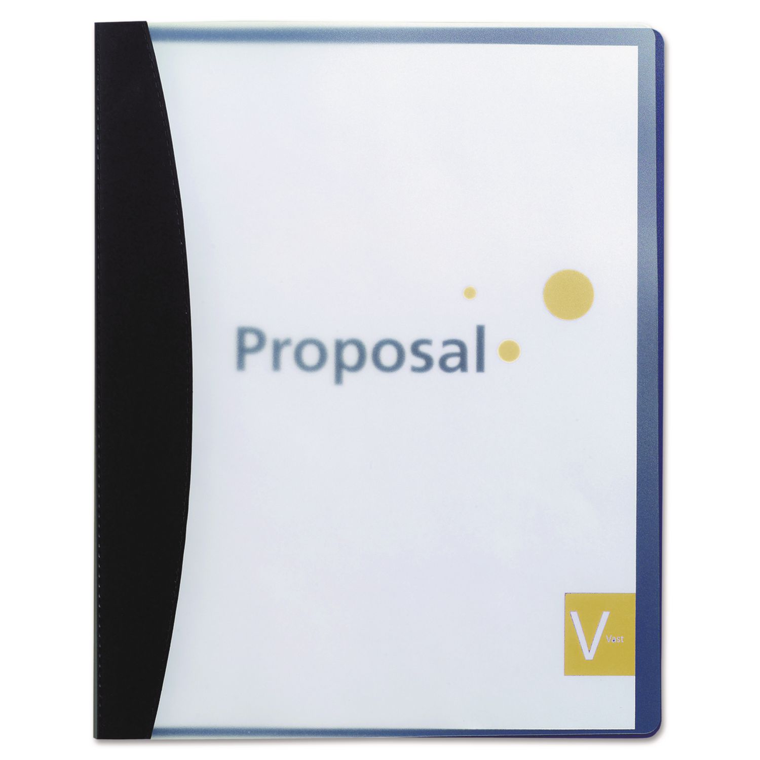 Report Cover with Hidden Swing Clip, 8.5 x 11, Frosted/Black Reparto