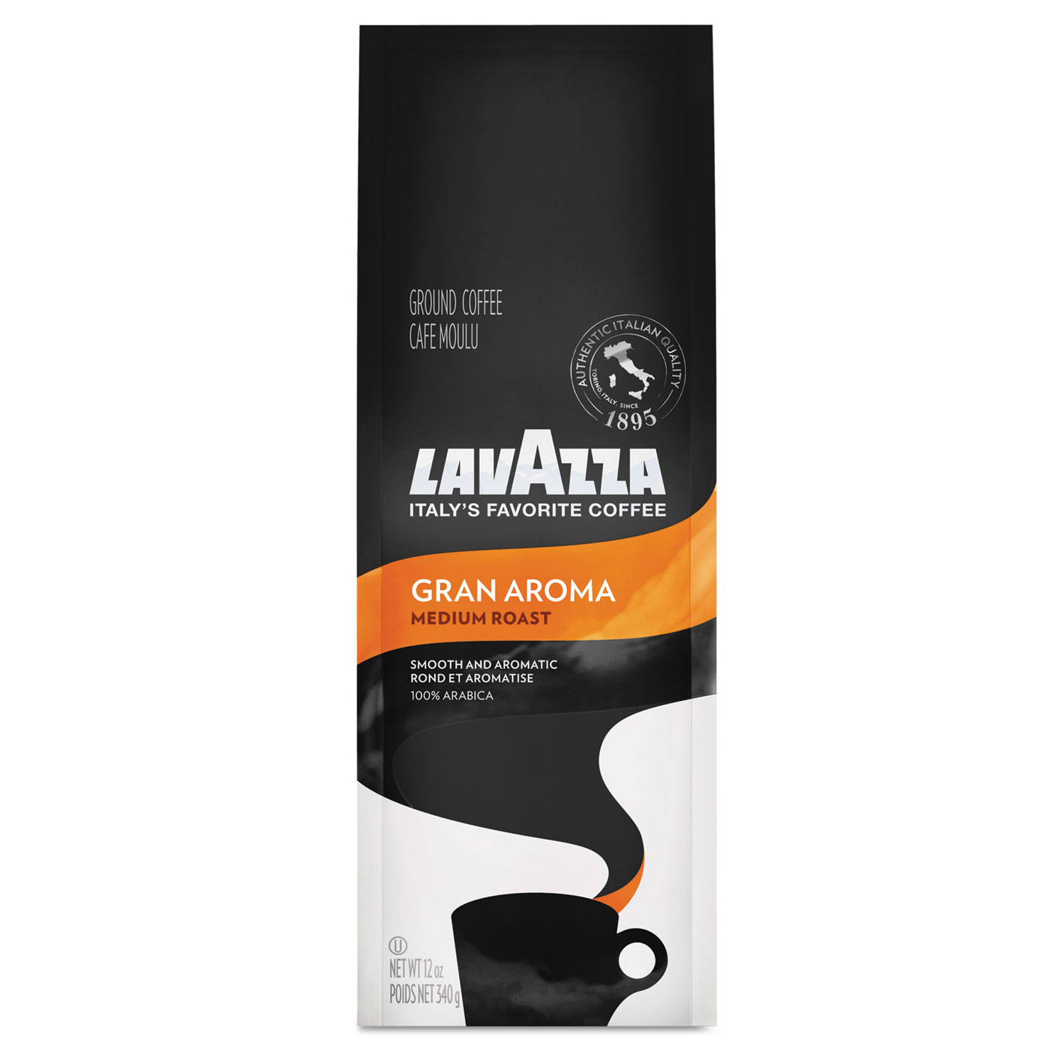 Lavazza Gran Aroma Ground Coffee, Medium Roast, 12 oz Bag National