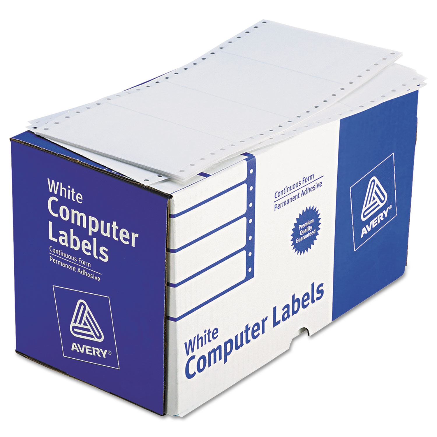 Dot Matrix Printer Mailing Labels, PinFed Printers, 2.94 x 5, White