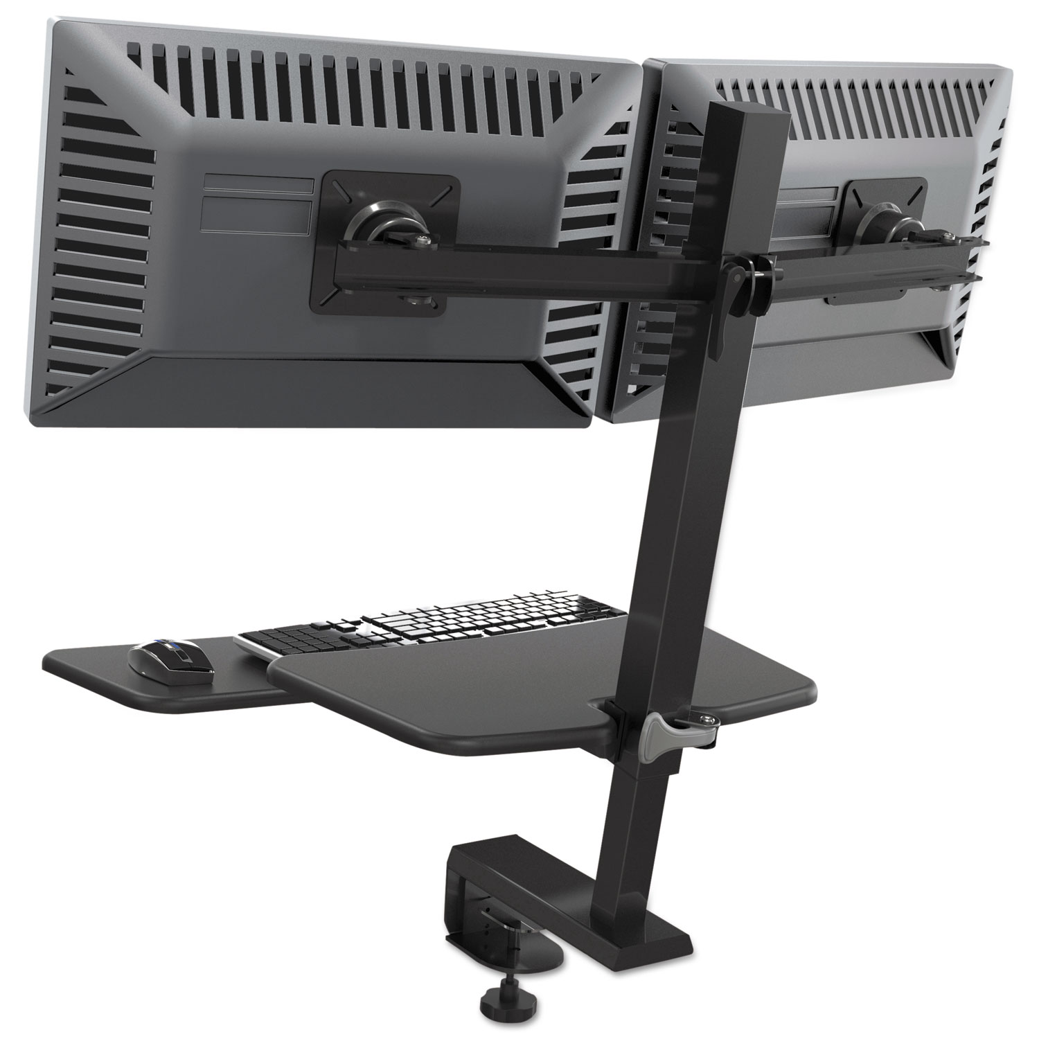 Balt Up Rite Desk Mounted Sit Stand Workstation BALT&reg; UpRite Desk Mounted SitStand Workstation, Double, 27 1/8 x 30 x