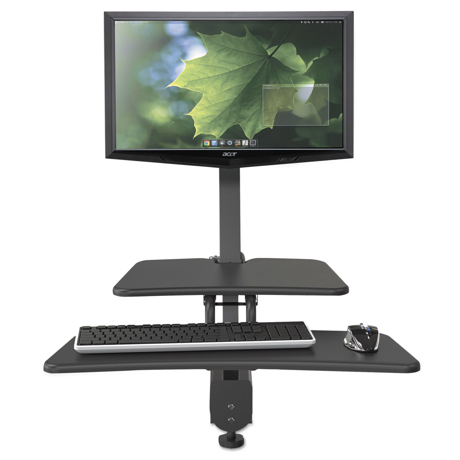 Balt Up Rite Desk Mounted Sit Stand Workstation BALT&reg; UpRite Desk Mounted SitStand Workstation, Single, 27 1/8 x 30 x