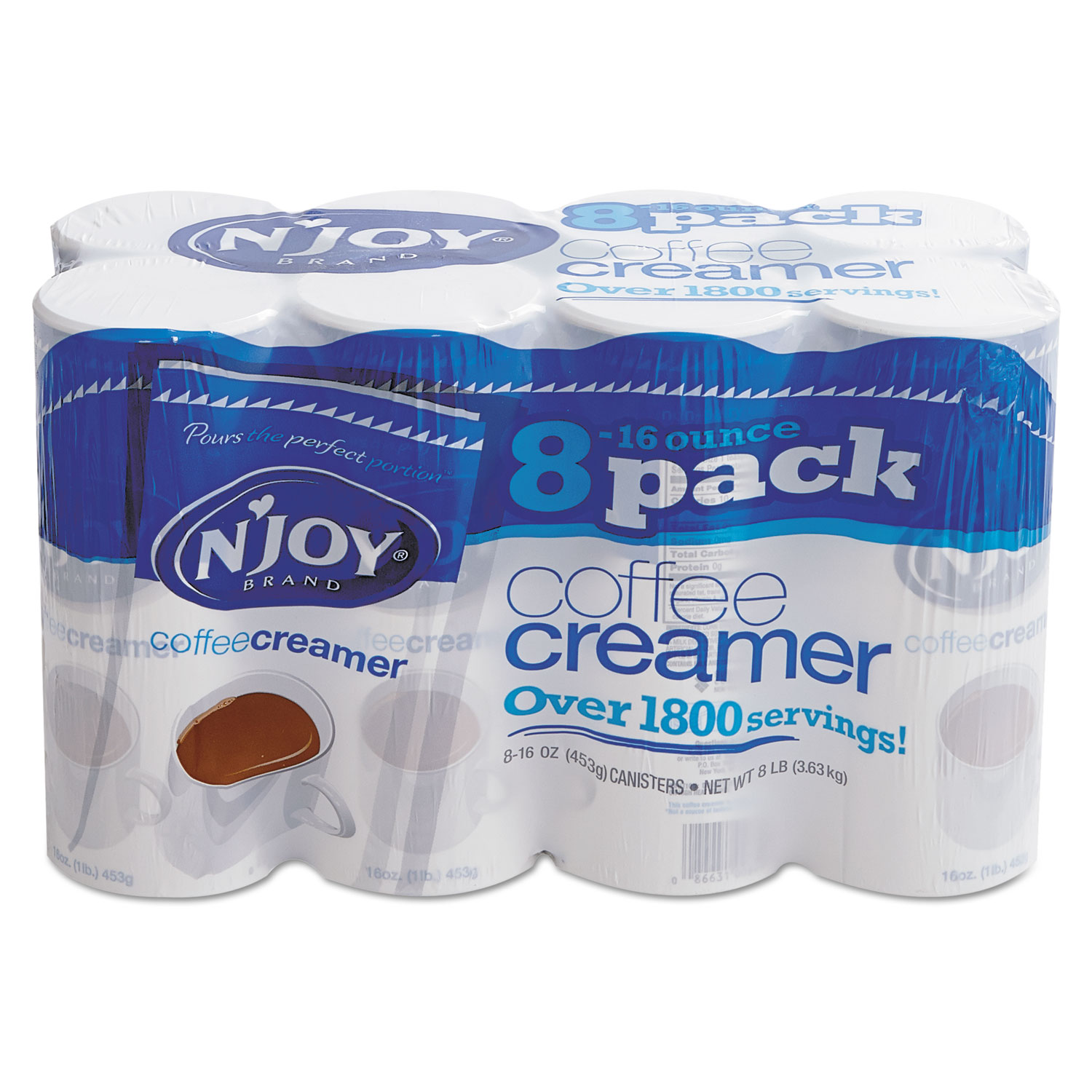 NonDairy Coffee Creamer, 16 oz Canister, 8/Pack Golden Isles Office
