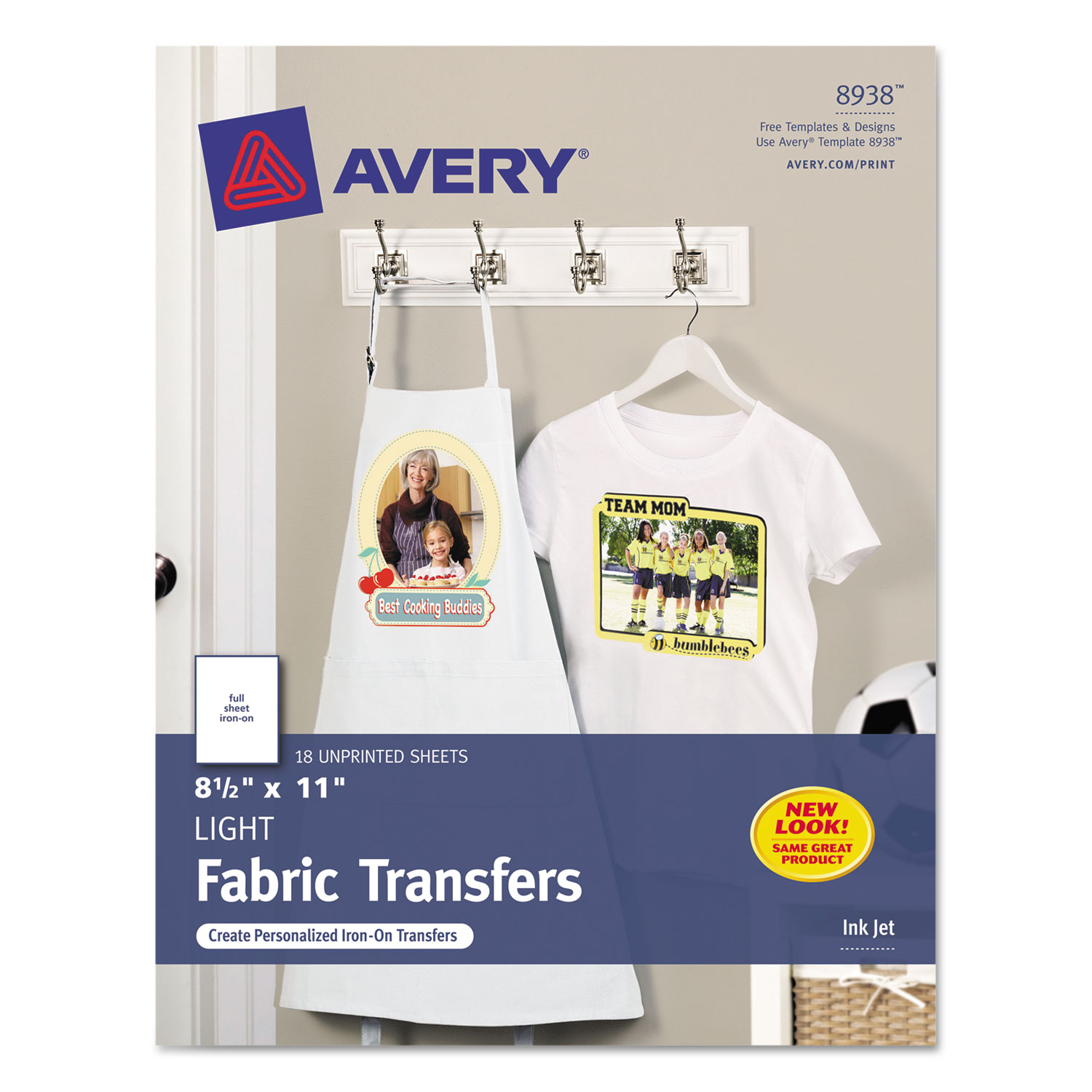 Light Fabric Transfers for Inkjet Printers by Avery® AVE8938