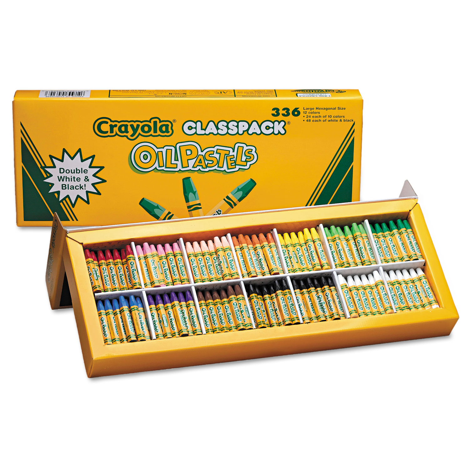 Crayola® Oil Pastels,12Color Set, Assorted, 336/Pack National
