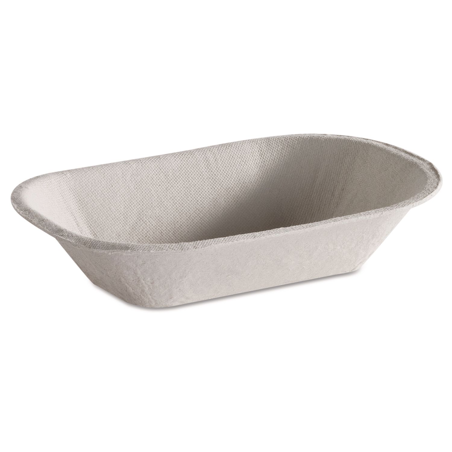 10408 Savaday Molded Fiber Food Tray, Beige, 6x4, 250/BG, 4 BG