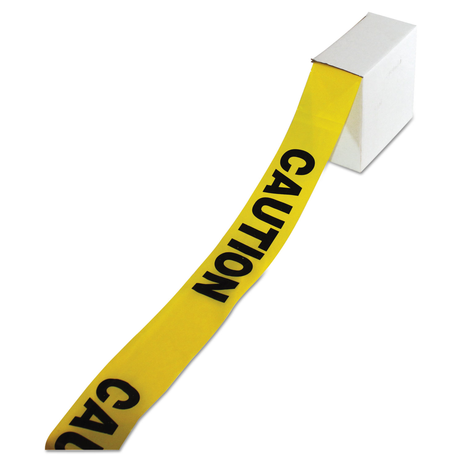 Site Safety Barrier Tape, "Caution" Text, 3" x 1000ft, Yellow/Black
