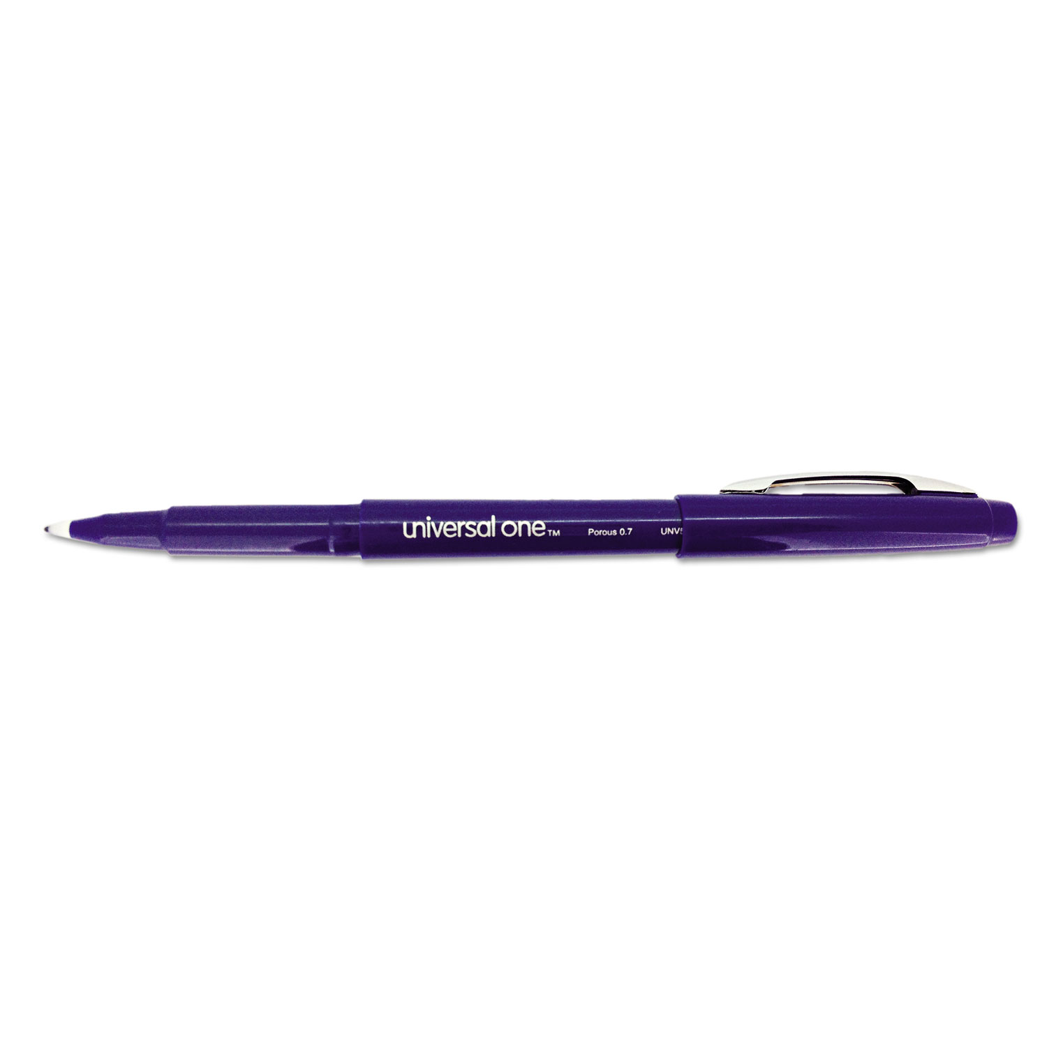 Universal™ Porous Tip Stick Pen, Blue Ink, Medium, Dozen National