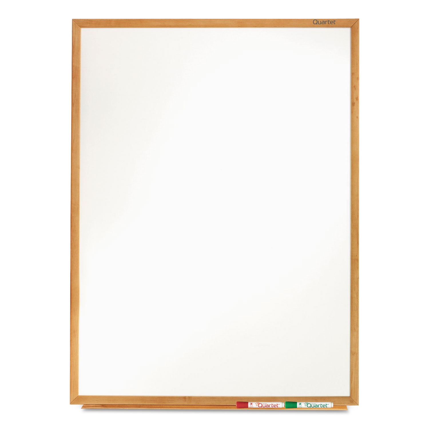 Quartet® Classic Series Melamine Whiteboard, 36 x 24, Oak Finish Frame