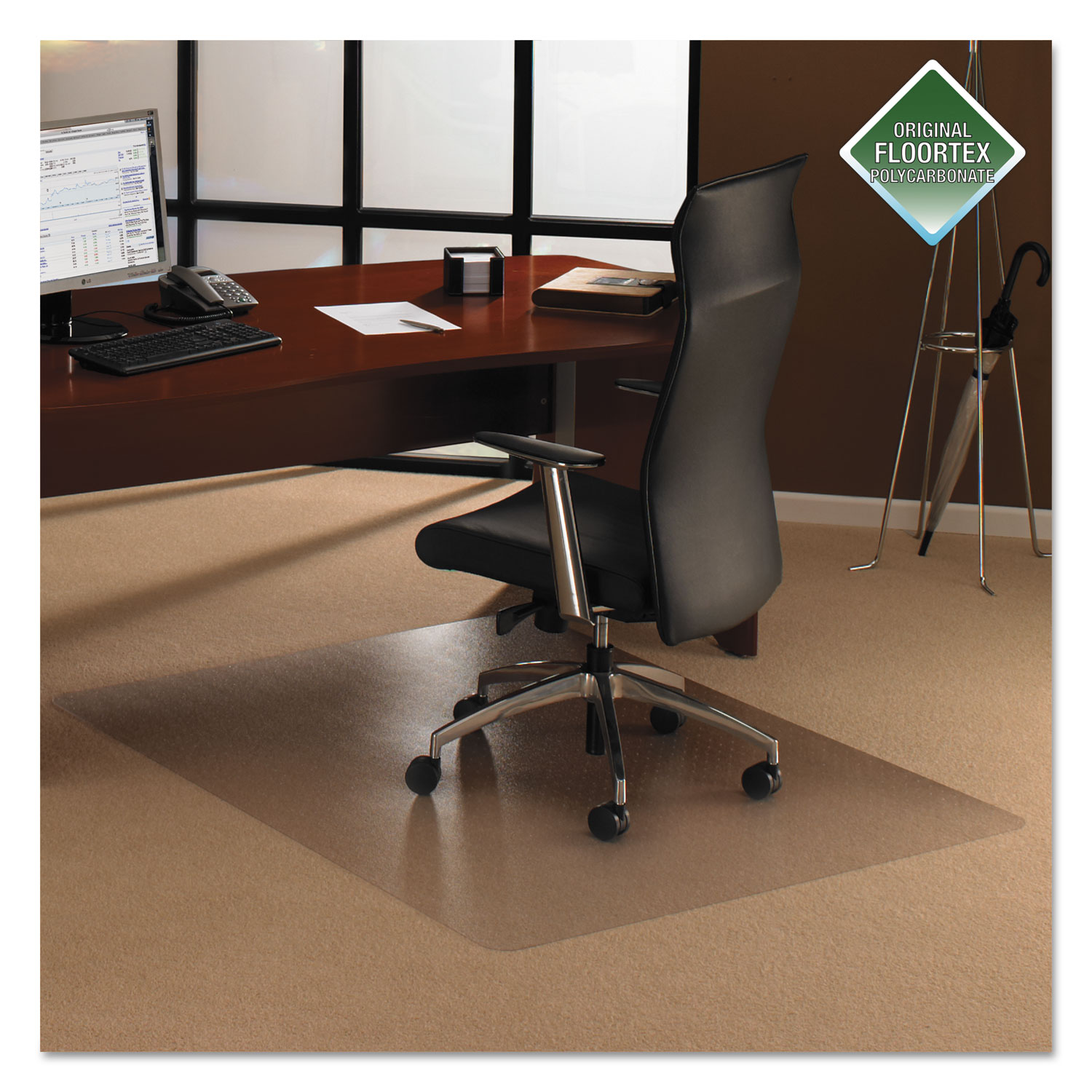 Floortex Cleartex Ultimat Polycarbonate Chair Mat for Low/Medium Pile