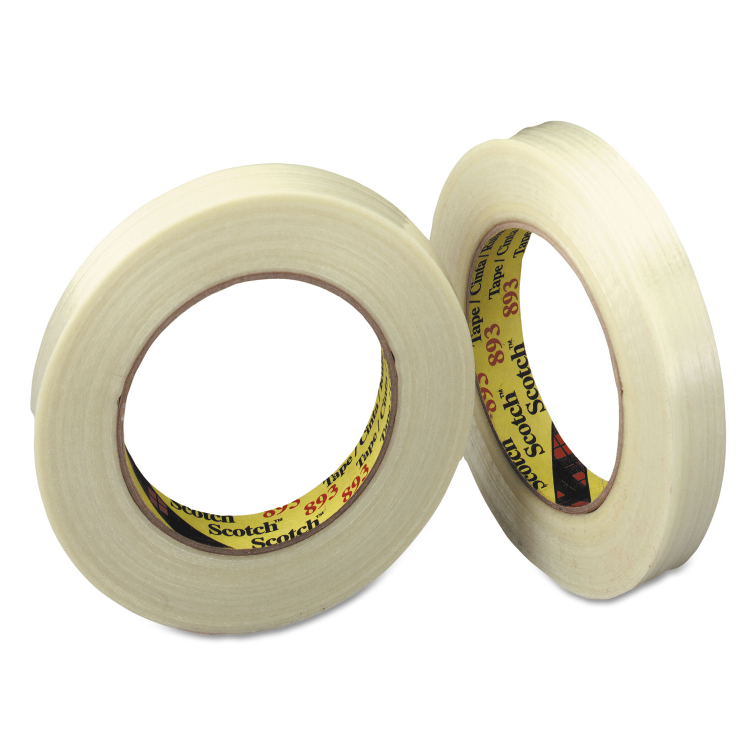 GeneralPurpose Glass Filament Tape, 3" Core, 24 mm x 55 m, Clear