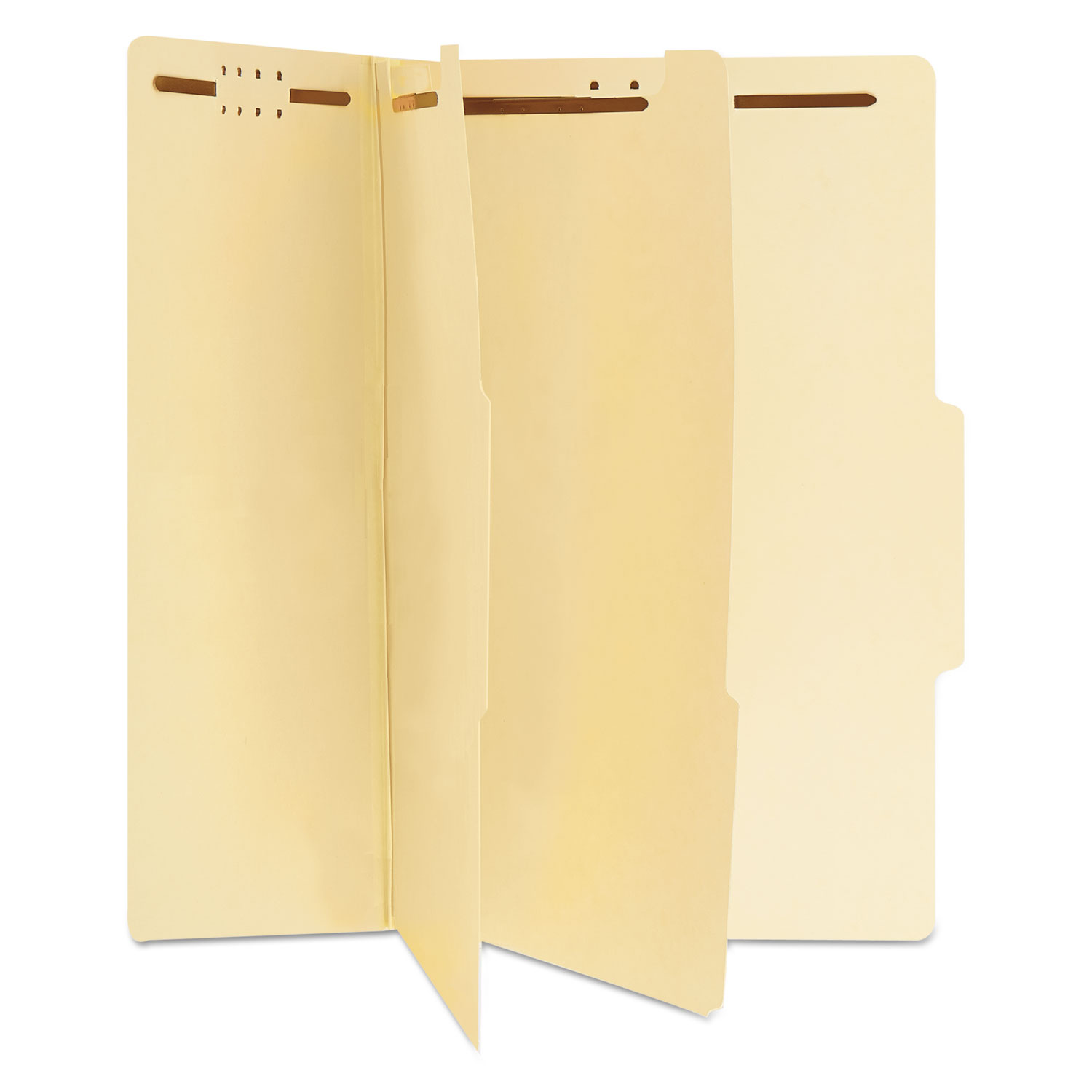 SixSection Classification Folders, 2 Dividers, Legal Size, Manila, 15