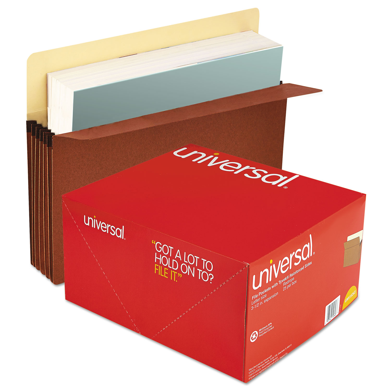 UNV15343 Universal® 3 1/2 Inch Expansion File Pockets Zuma