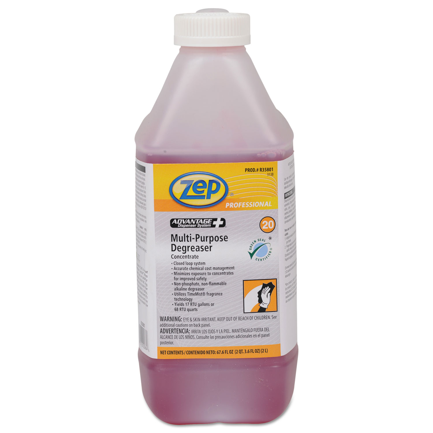 Zep Professional® Advantage+ Concentrated Multipurpose Degreaser, 67.6