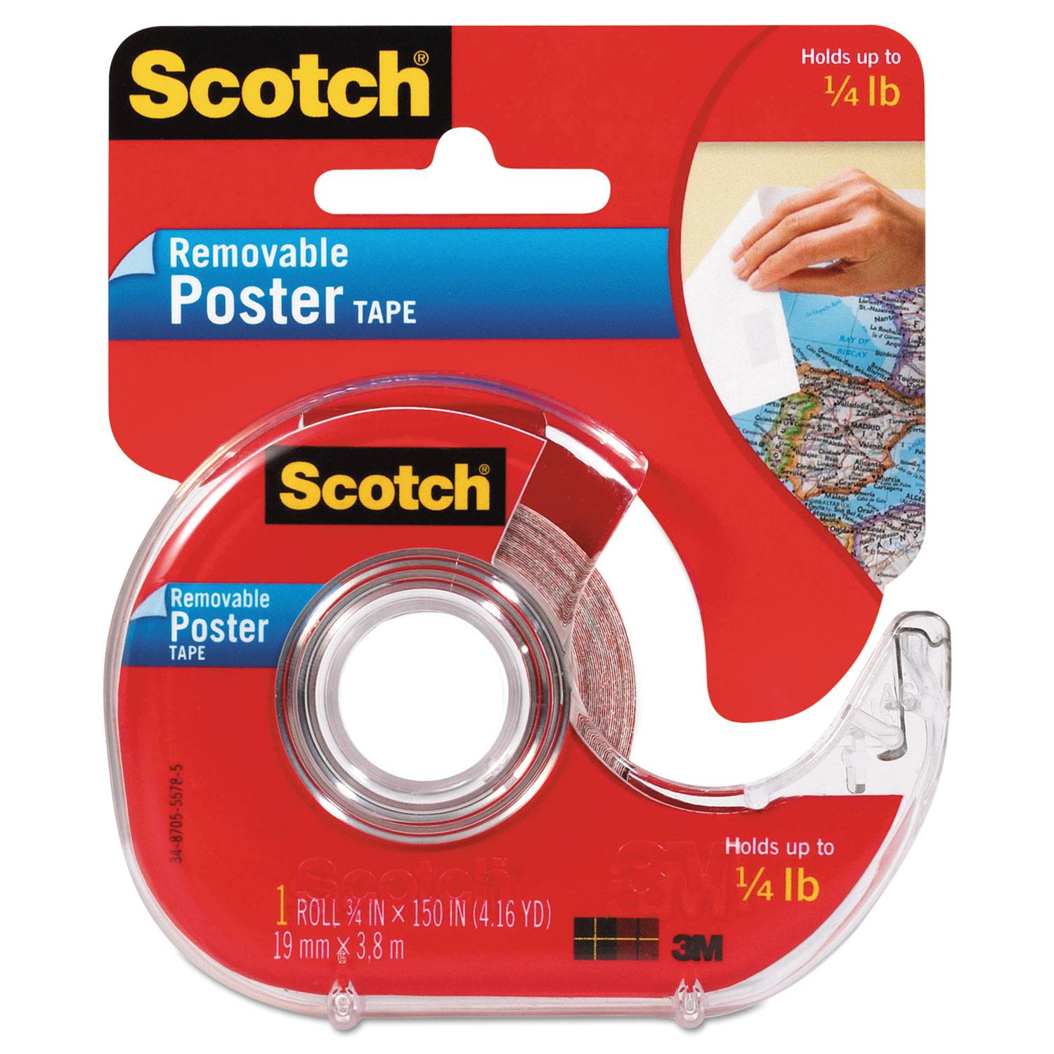 MMM109 Scotch Wallsaver Removable Poster Tape Zuma