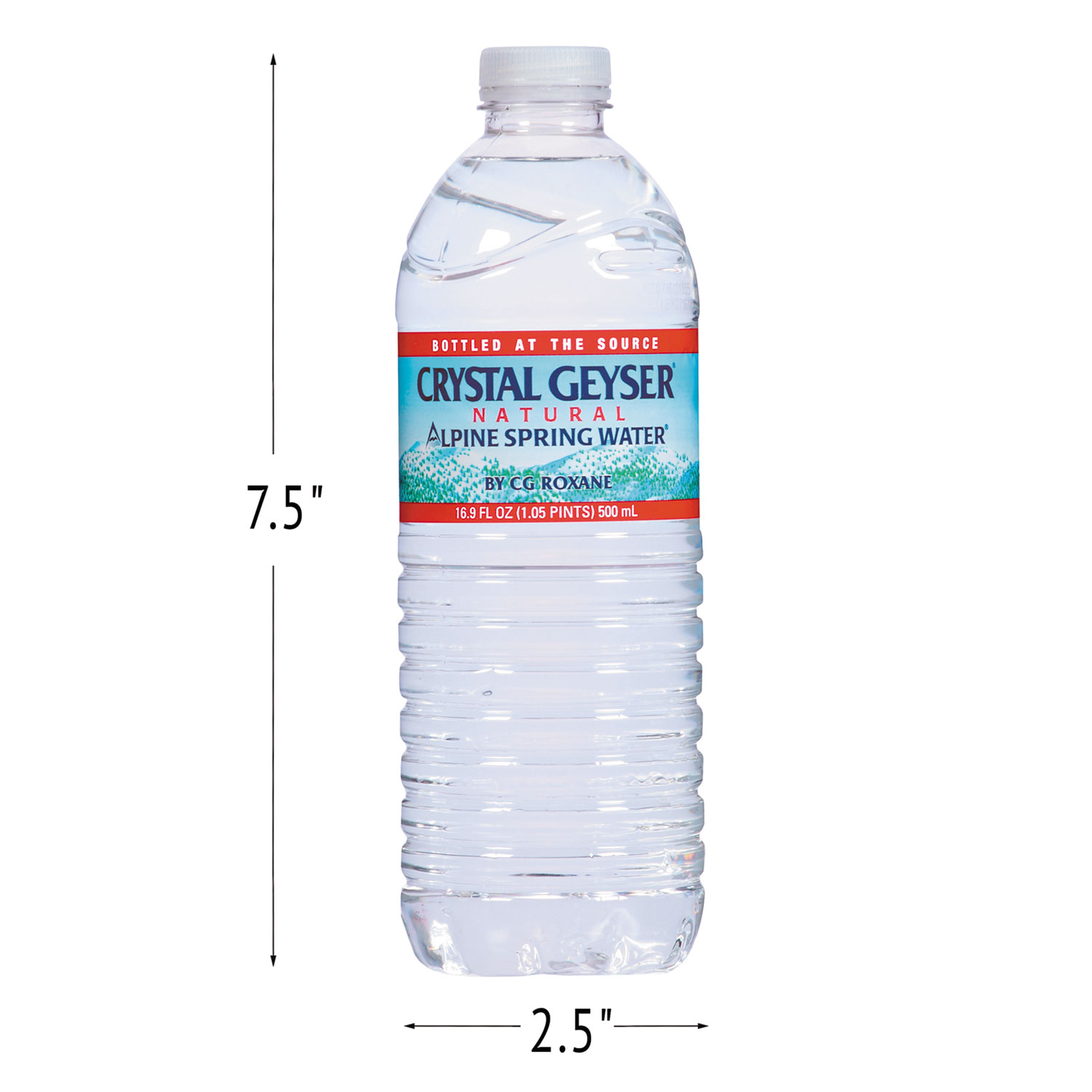 Crystal Geyser® Alpine Spring Water, 16.9 oz Bottle, 35/Case National