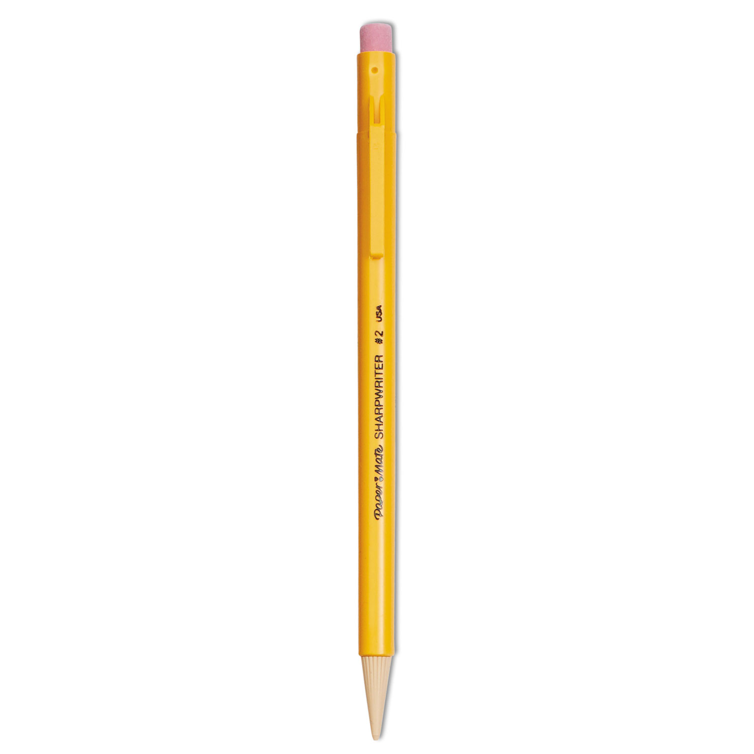 Sharpwriter Mechanical Pencil, 0.7 mm, HB (2.5), Black Lead, Classic Yellow Barrel, Dozen