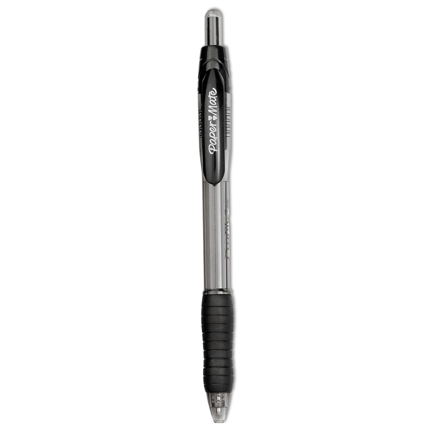 Profile Ballpoint Pen, Retractable, Bold 1.4 mm, Black Ink, Translucent