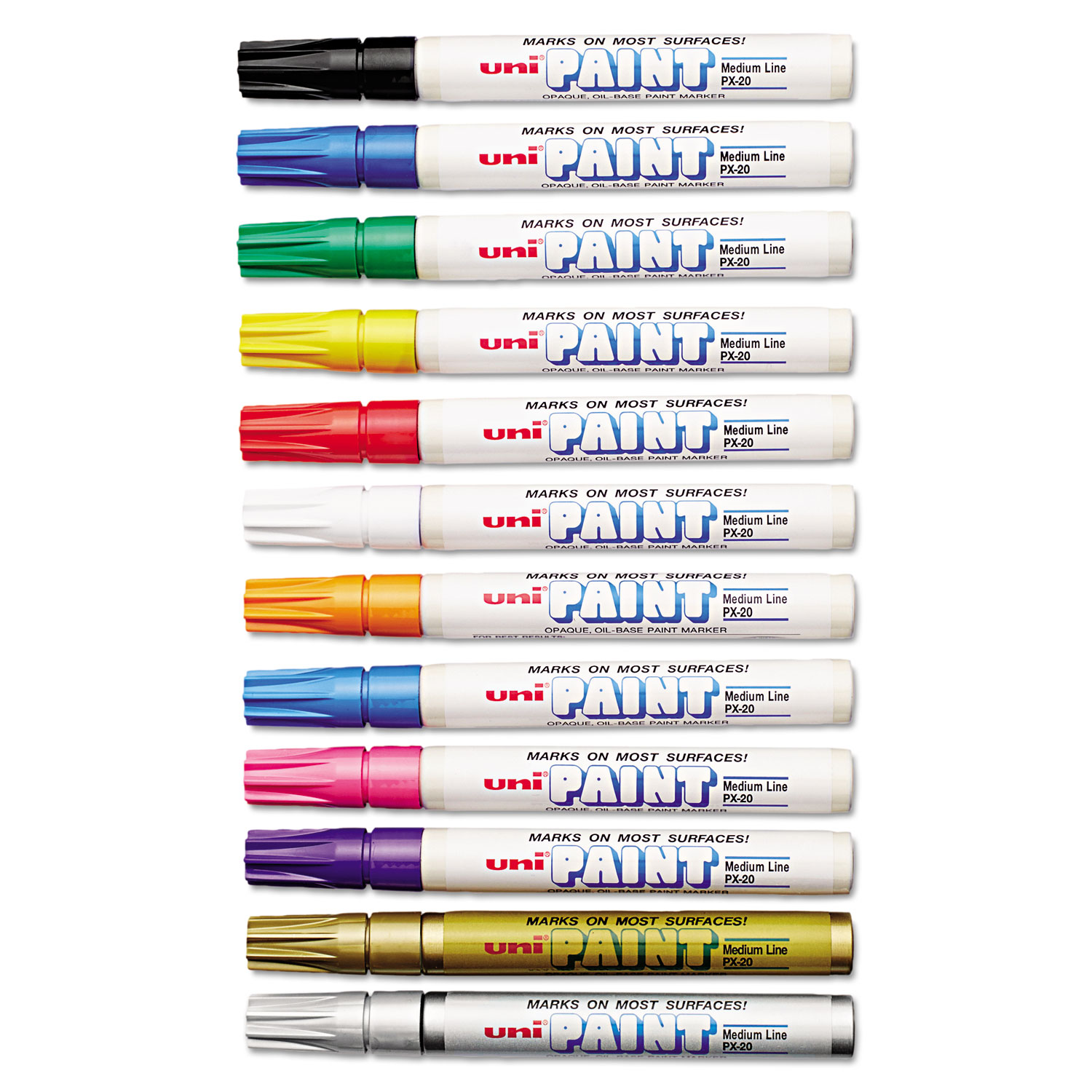 Sanford® uni®Paint uniPaint Marker, Medium Point, Assorted, 12/Set