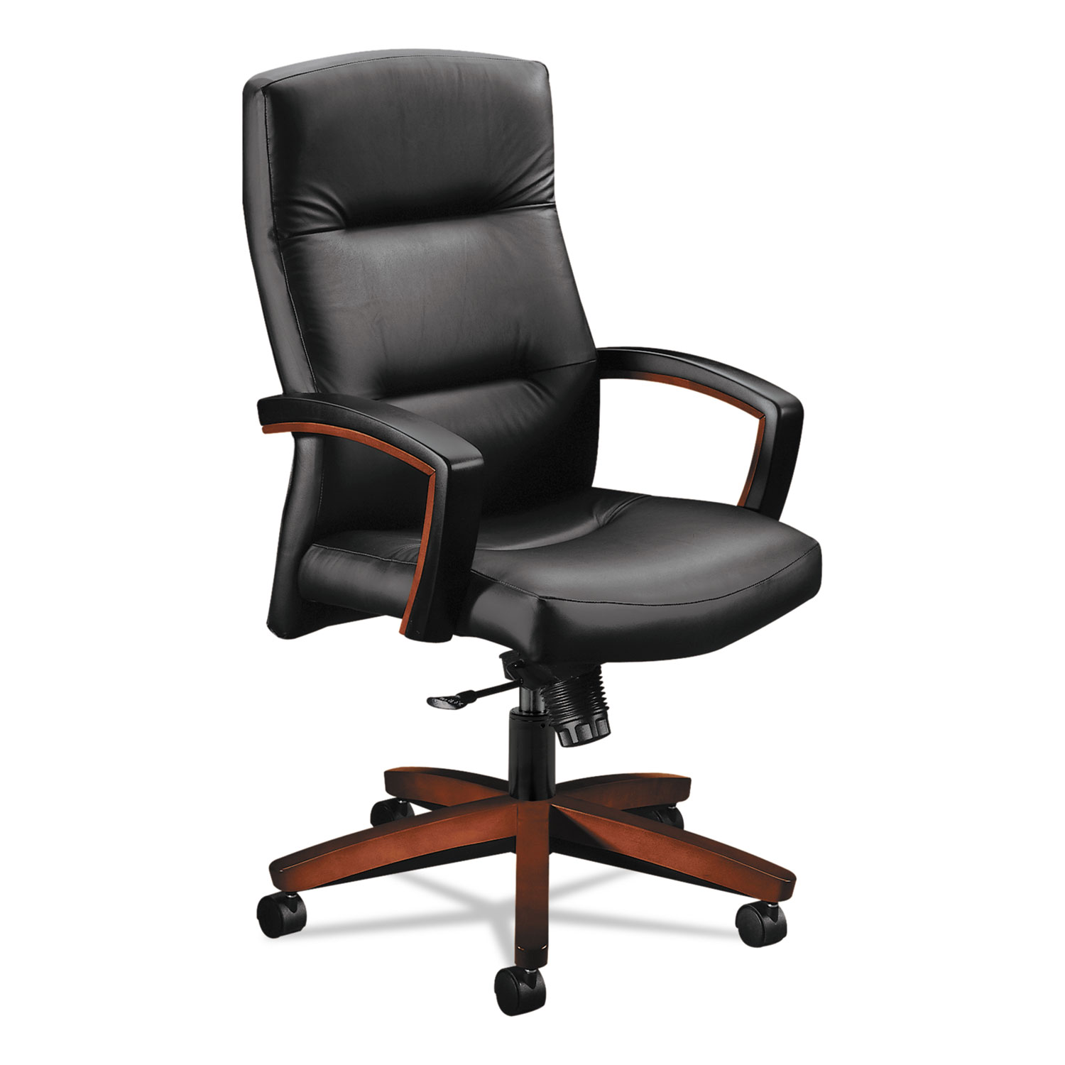 HON® 5000 Series Executive HighBack Swivel/Tilt Chair, Black Leather