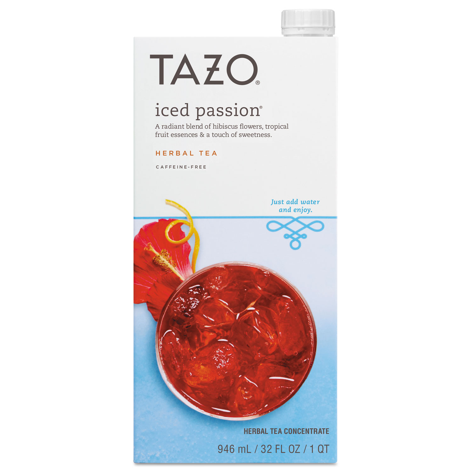 Tazo® Iced Tea Concentrate, Iced Passion, 32 oz Tetra Pak, 6/Carton National Everything Wholesale