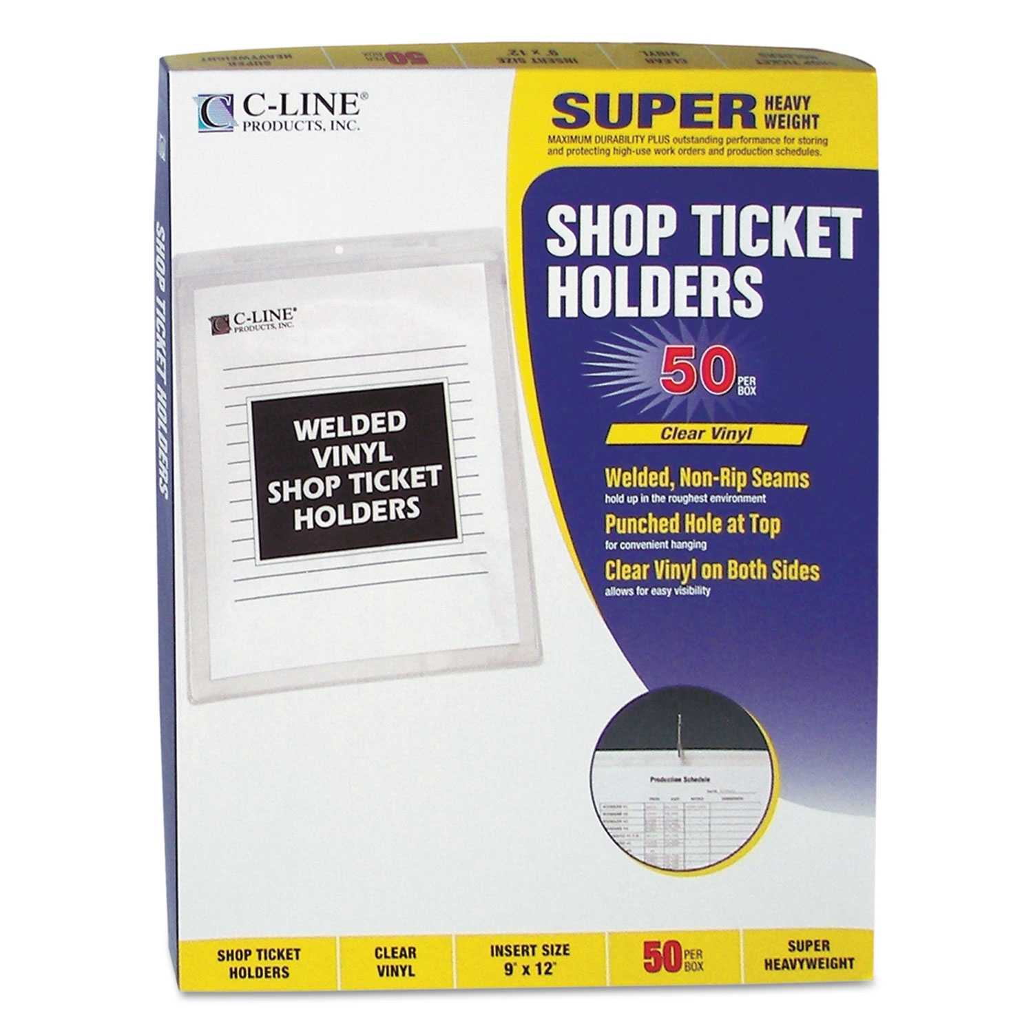 Clear Vinyl Shop Ticket Holder by CLine® CLI80912
