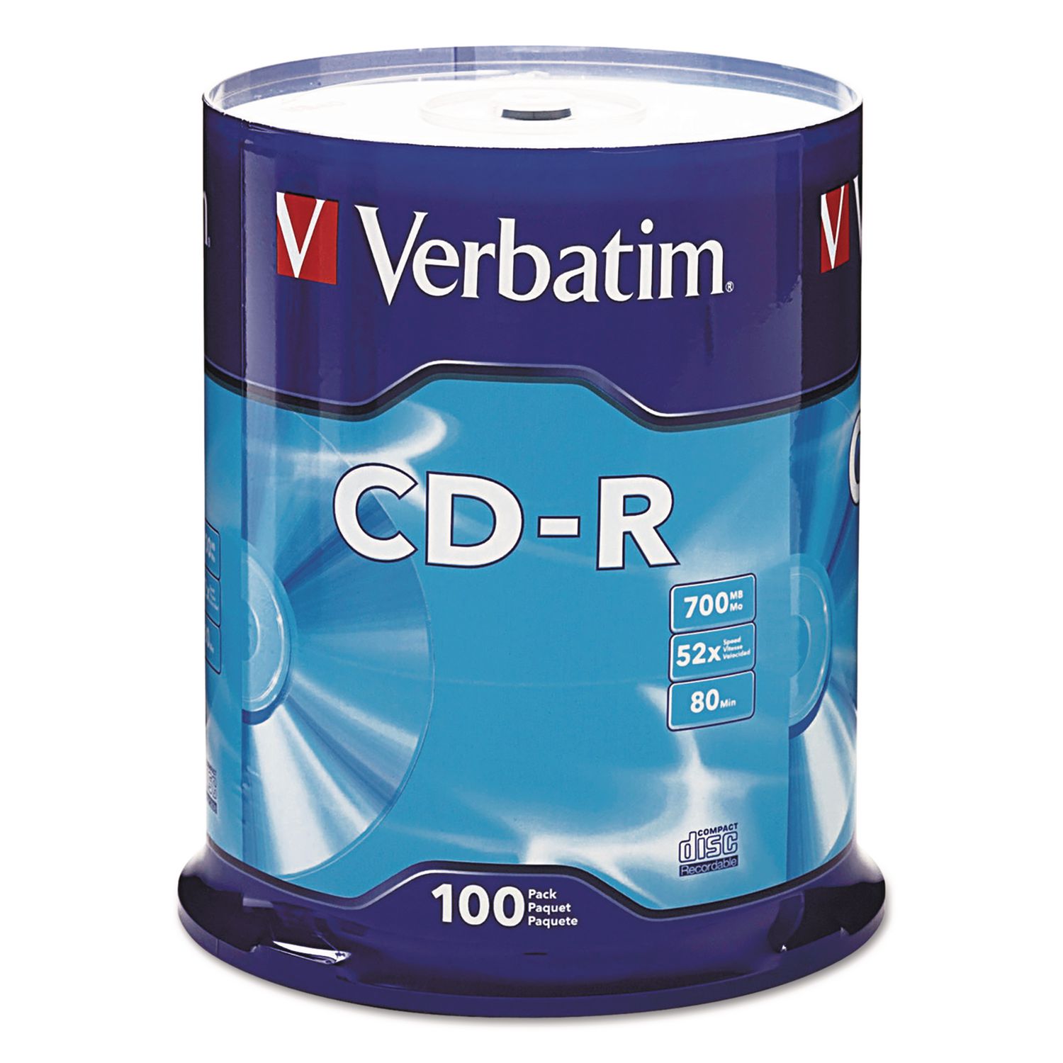 CDR Discs, 700MB/80min, 52x, Spindle, Silver, 100/Pack TonerQuest