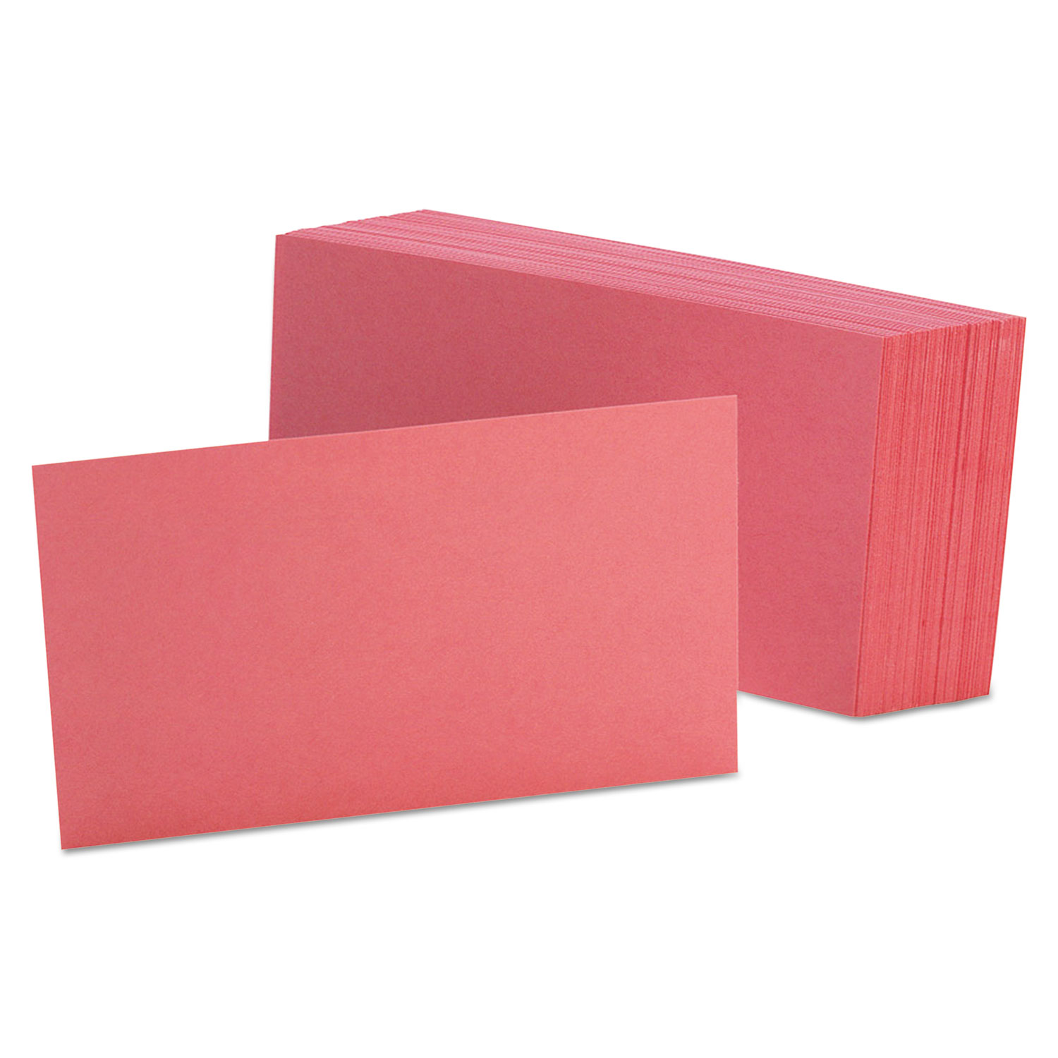 Unruled Index Cards, 3 x 5, Cherry, 100/Pack Myriad Greeyn Office