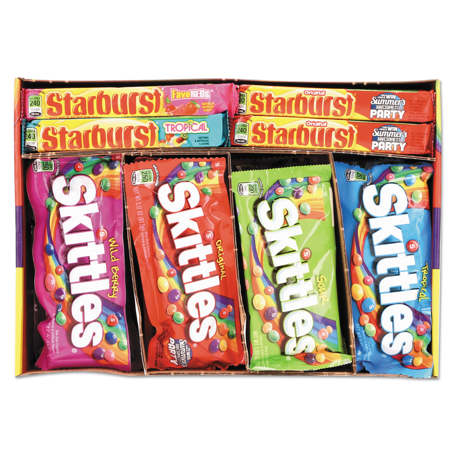 Skittles & Starburst Fruity Candy Variety Box by Wrigley's® WRI884614