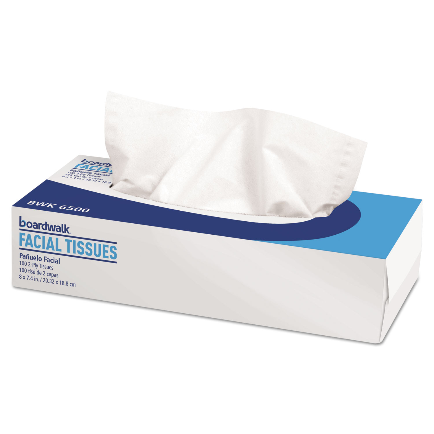 Office Packs Facial Tissue, 2Ply, White, Flat Box, 100 Sheets/Box, 30