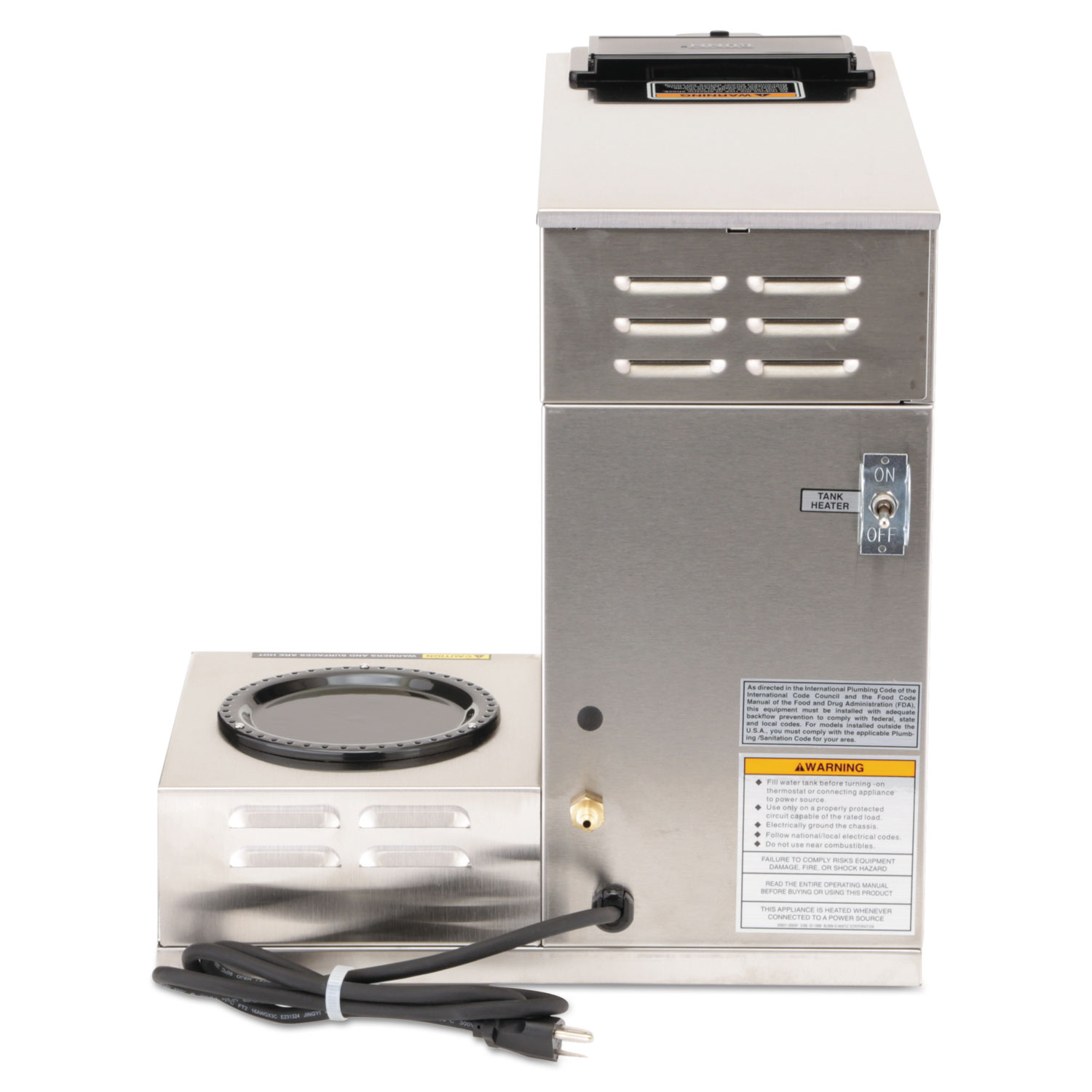 BUNN® CWTF3 Three Burner Automatic Coffee Brewer, 12Cup, Black