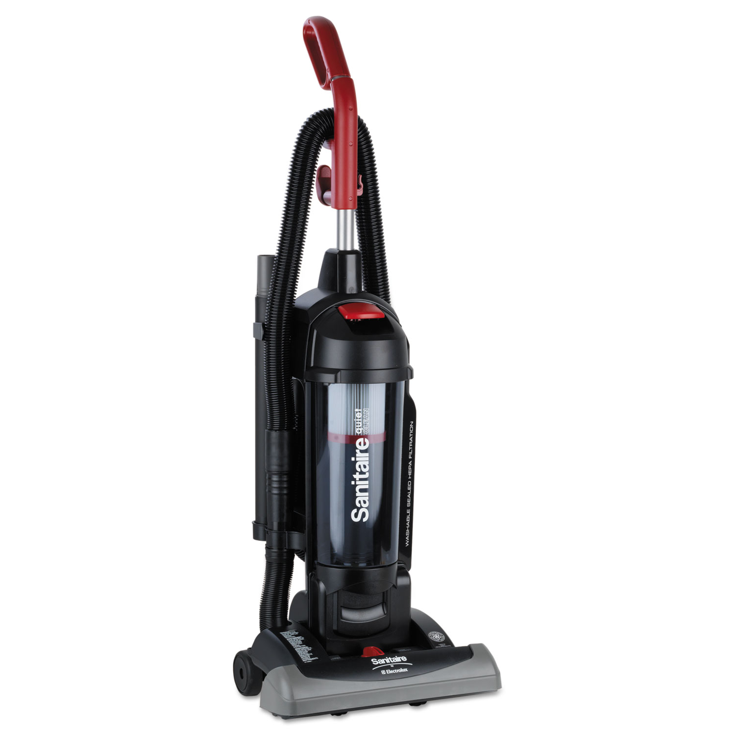 FORCE QuietClean Upright Vacuum SC5845B, 15" Cleaning Path, Black JAD