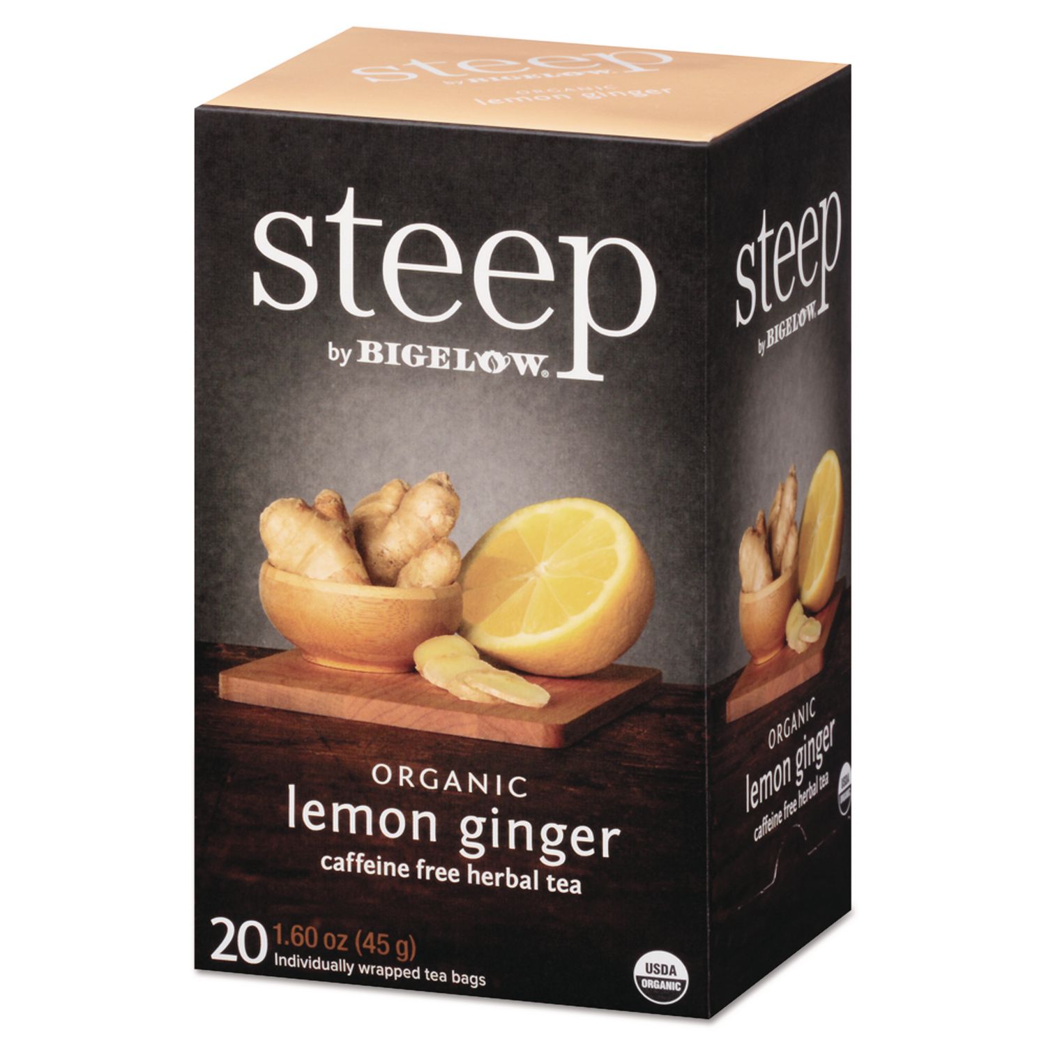 steep Tea, Lemon Ginger, 1.6 oz Tea Bag, 20/Box SaniChem Cleaning Supplies