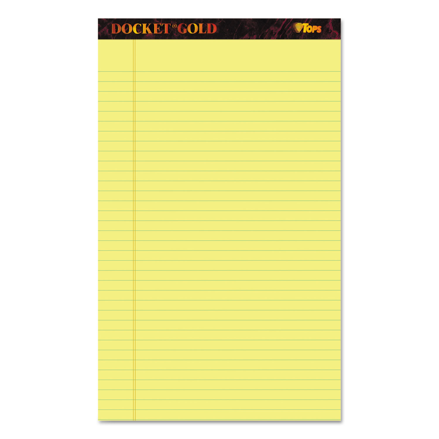 TOPS 63950 Docket Gold Ruled Perforated Pads, Wide/Legal Rule, 8.5 x 11