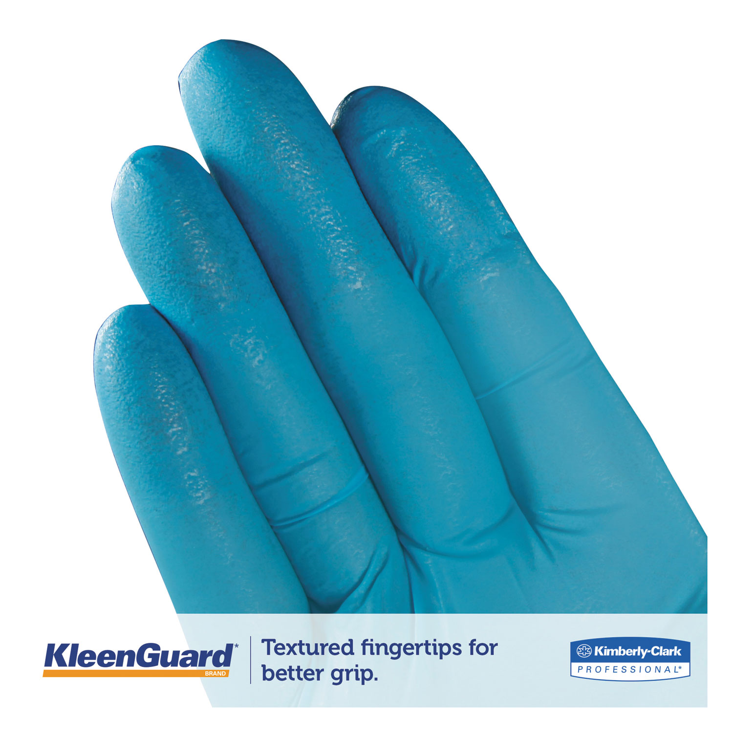 KleenGuard* G10 Nitrile Gloves, PowderFree, Blue, 242mm Length, Large, 100/Box, 10 BX/CT