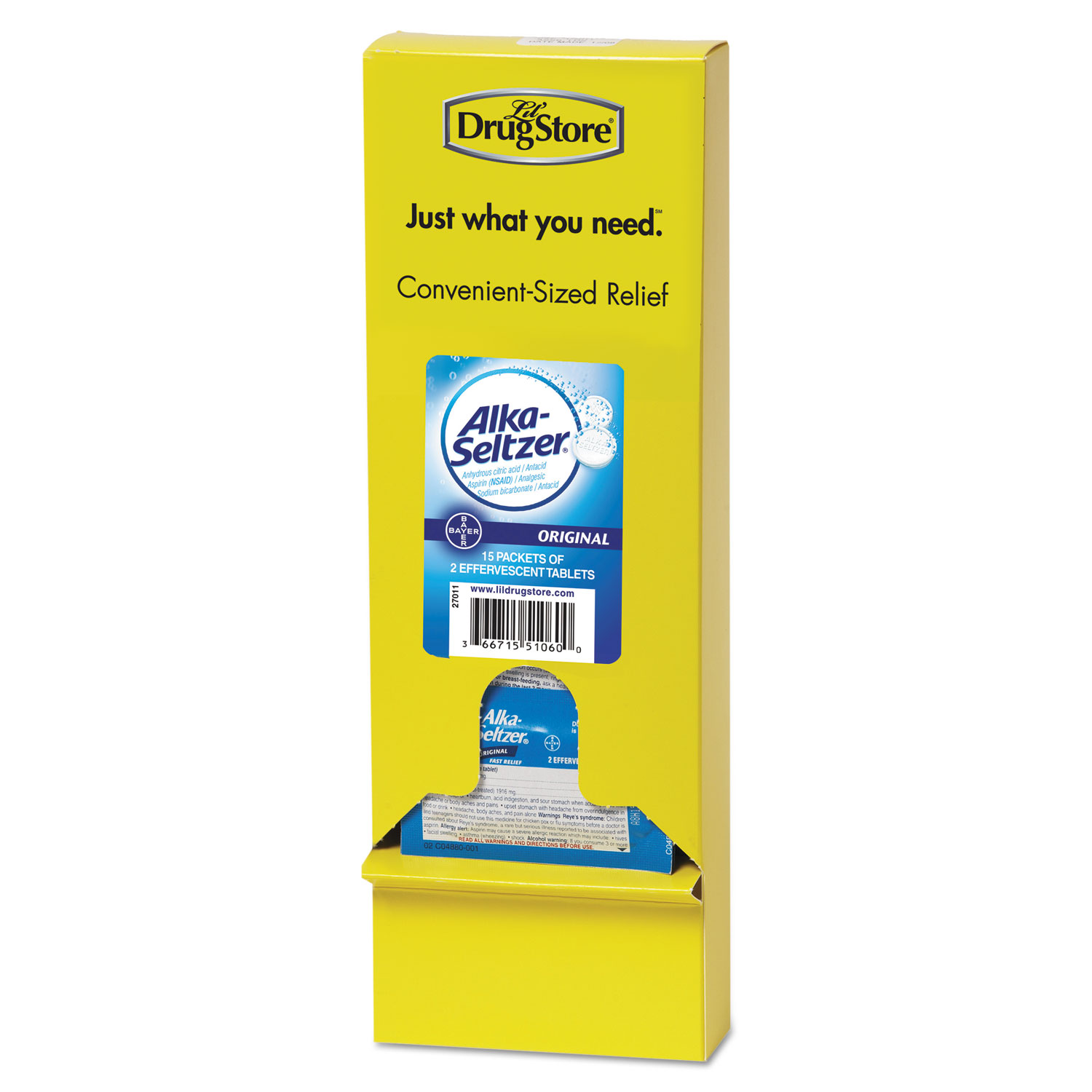 LIL51060 AlkaSeltzer® Original Stomach Relief & Pain Relief Medicine