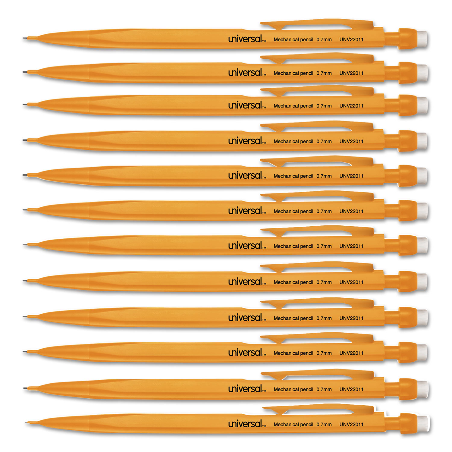 Universal™ Mechanical Pencil, 0.7mm, Yellow, Dozen National