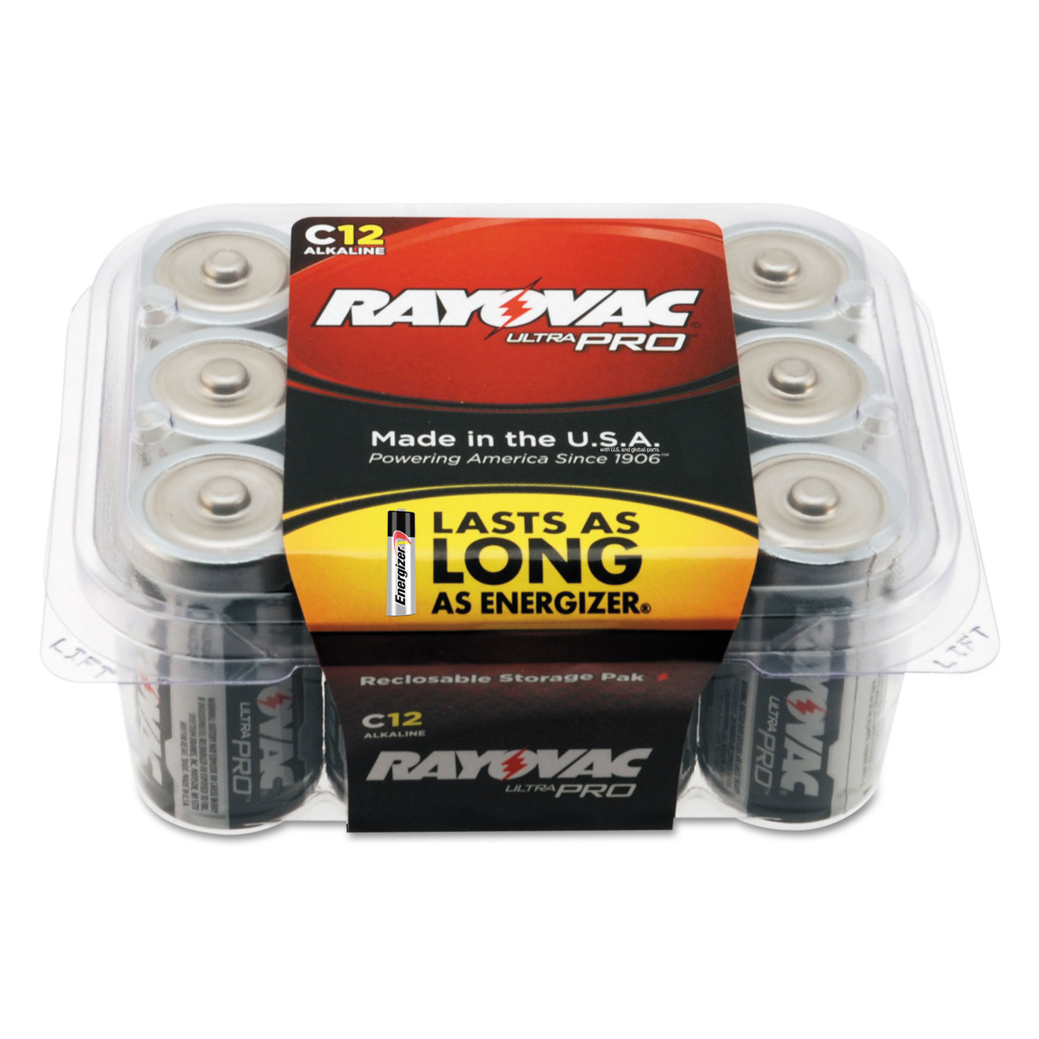 Rayovac® Ultra Pro Alkaline Batteries, C, 12/Pack National Everything Wholesale