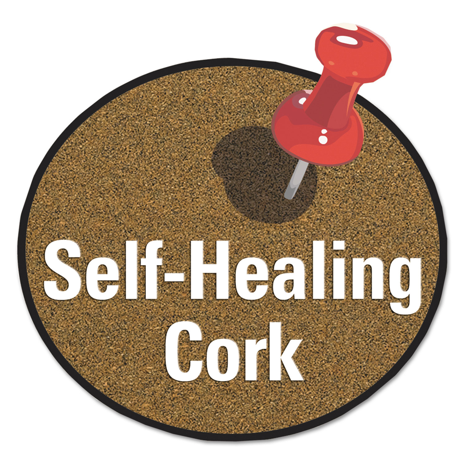 Postit® Sticky SelfStick Cork Board, 22 x 18, Natural, Black Frame