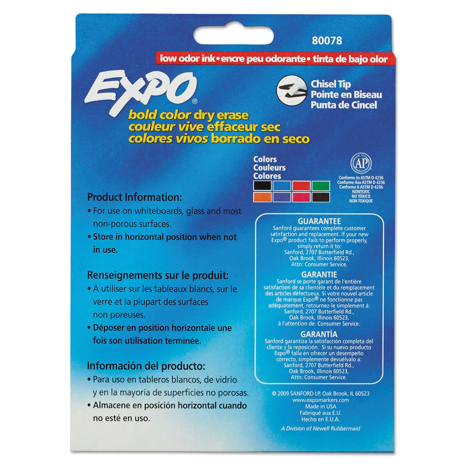 SAN80078 Expo Low Odor Dry Erase Marker Zuma