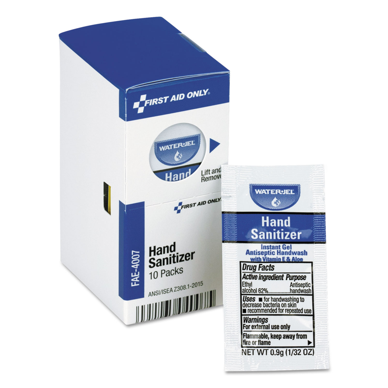 Gel Hand Sanitizer Packets for First Aid Kits, 0.9 g