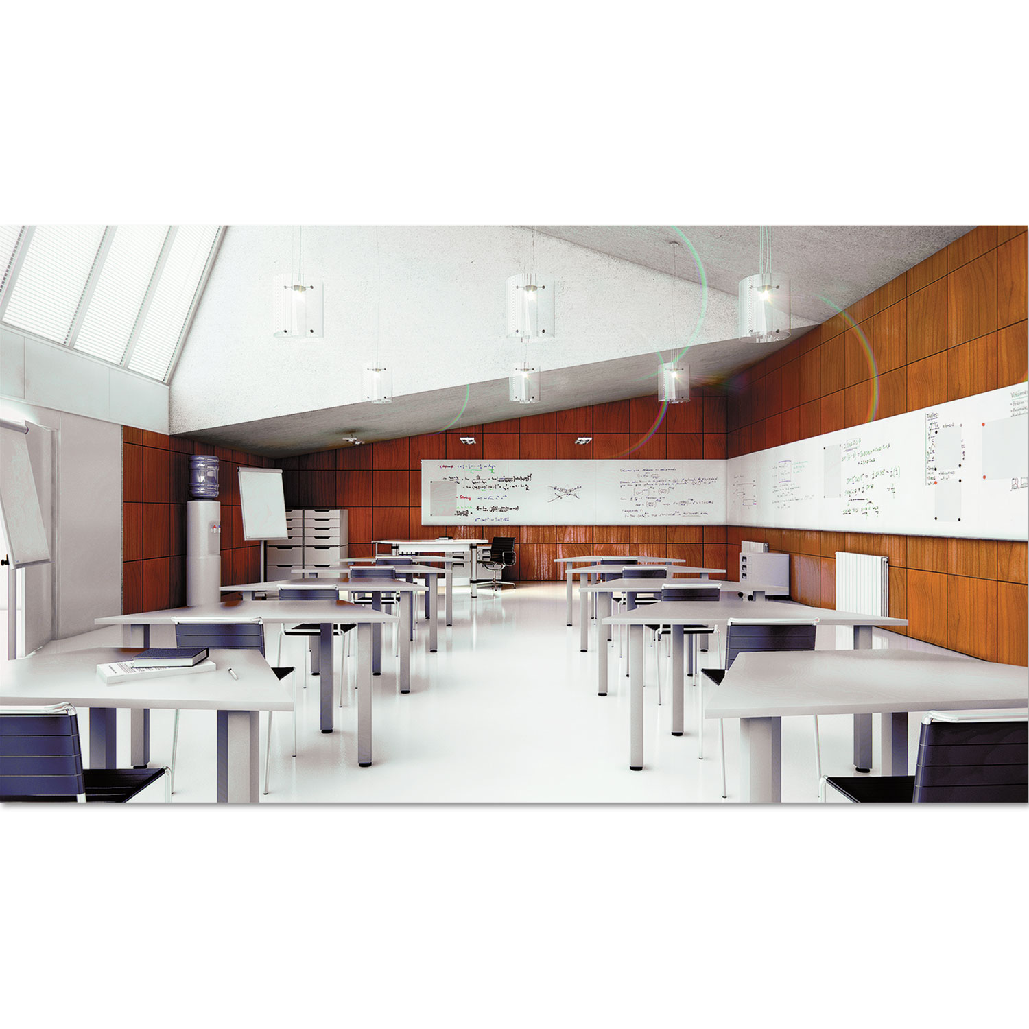 MasterVision® Dry Erase Tile Board, 29 1/2 x 45, White Surface