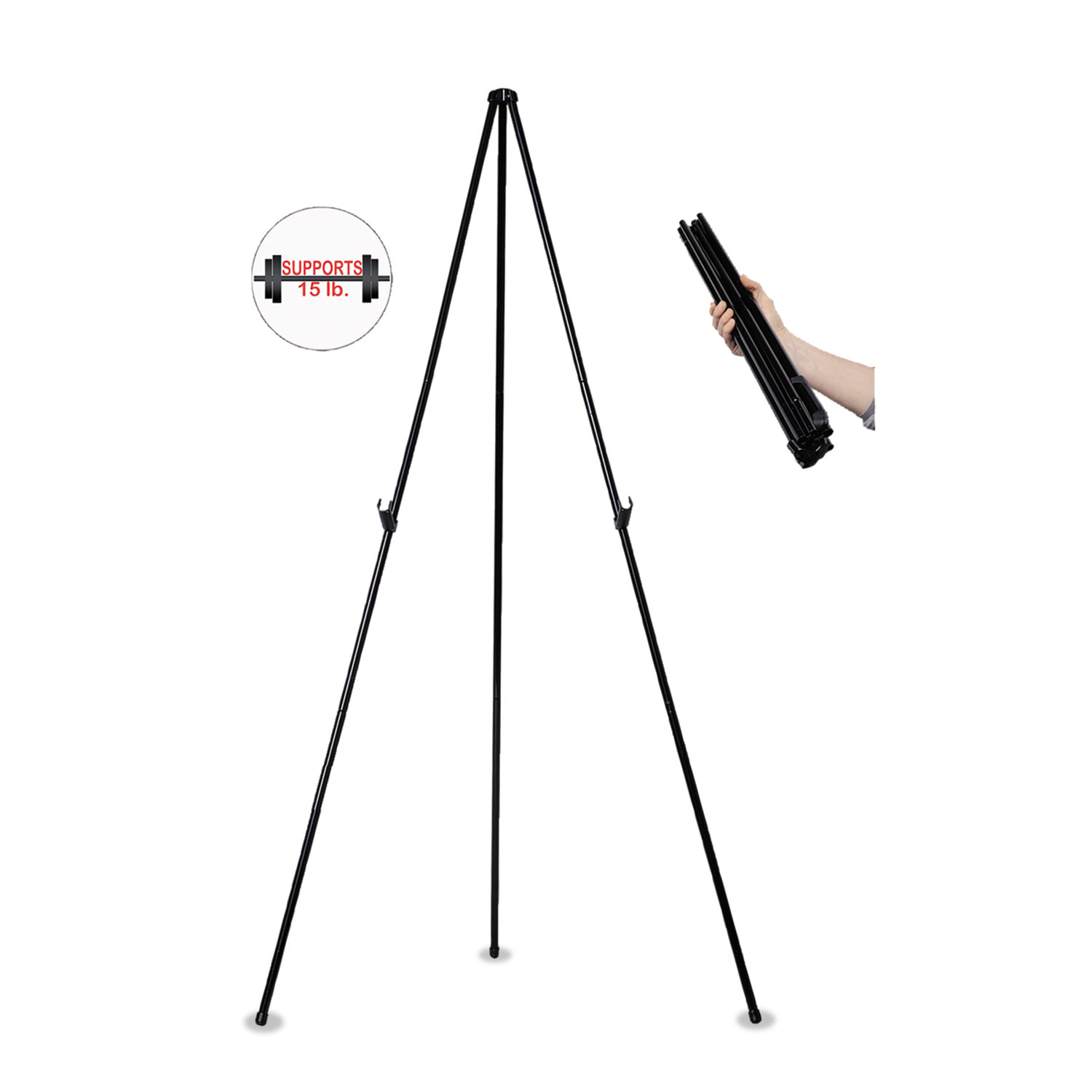 Instant Easel, 61 1/2", Black, Steel, HeavyDuty TonerQuest