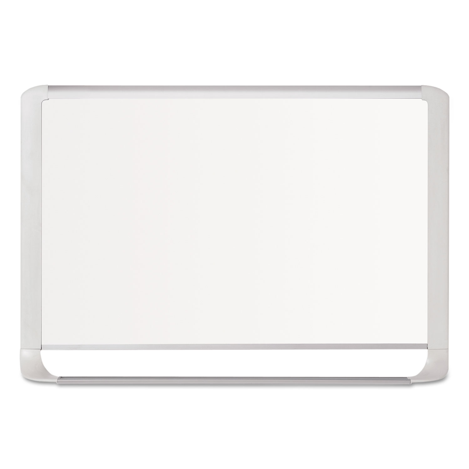 Lacquered steel dry erase board, 36 x 48, Silver/White Zerbee