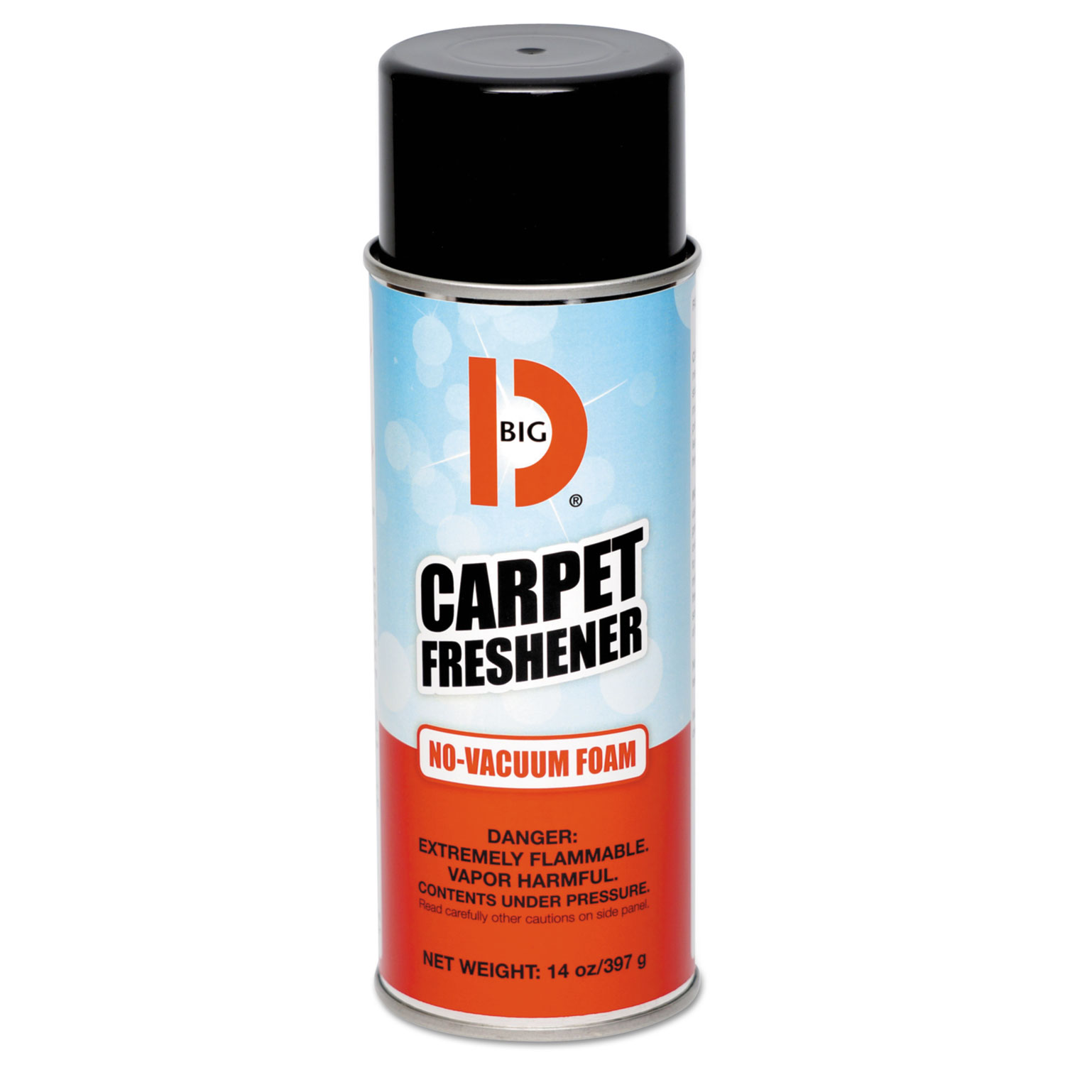 Big D Industries NoVacuum Carpet Freshener, Foam, Fresh Scent, 14 oz