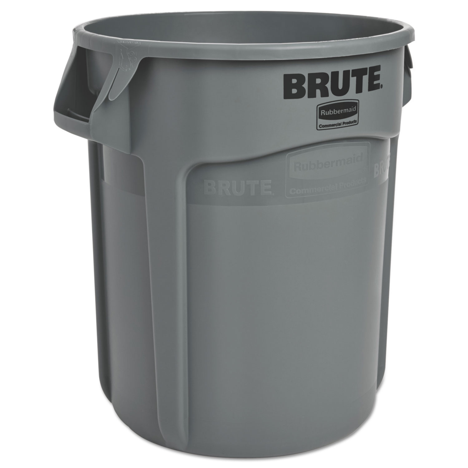 Vented Round Brute Container, 20 gal, Plastic, Gray myEliteProducts