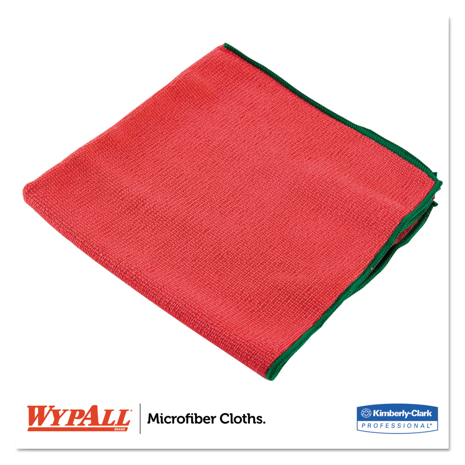 WypAll® Microfiber Cloths, Reusable, 15 3/4 x 15 3/4, Red, 6/PK, 4 PK